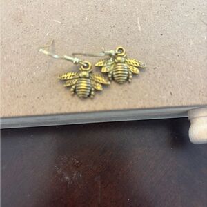 Gold Bee Dangle Earrings - Women's Jewelry
